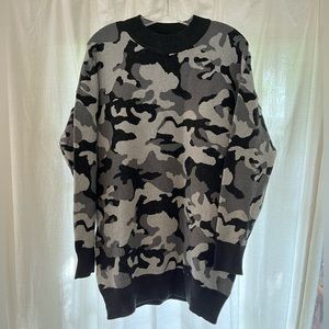 Carbon38 Camo Intarsia Knit Sweater